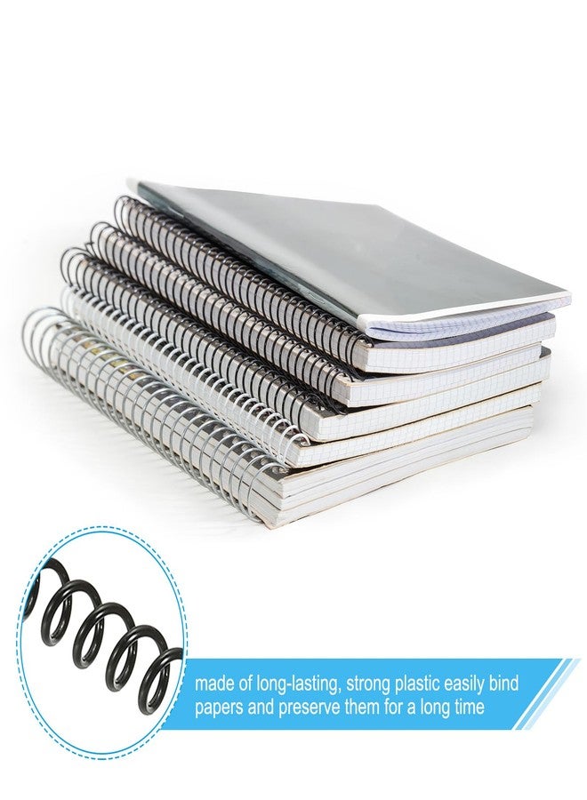 PATIKIL 8mm(5/16") Plastic Spiral Binding Coils, 20 Pcs Binding Spirals 40 Sheet Capacity 3:1 Pitch Binding Spirals for Binding Paper Sheets, Black - Image 3